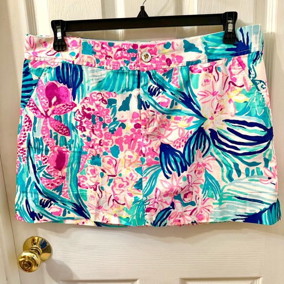 Lilly Pulitzer Nicki Skort Via Flora - 14 - Picture 4 of 11